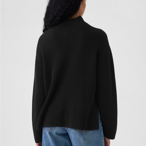 NWT Oversized Split-Hem Mockneck Sweater - Picture 7 of 7